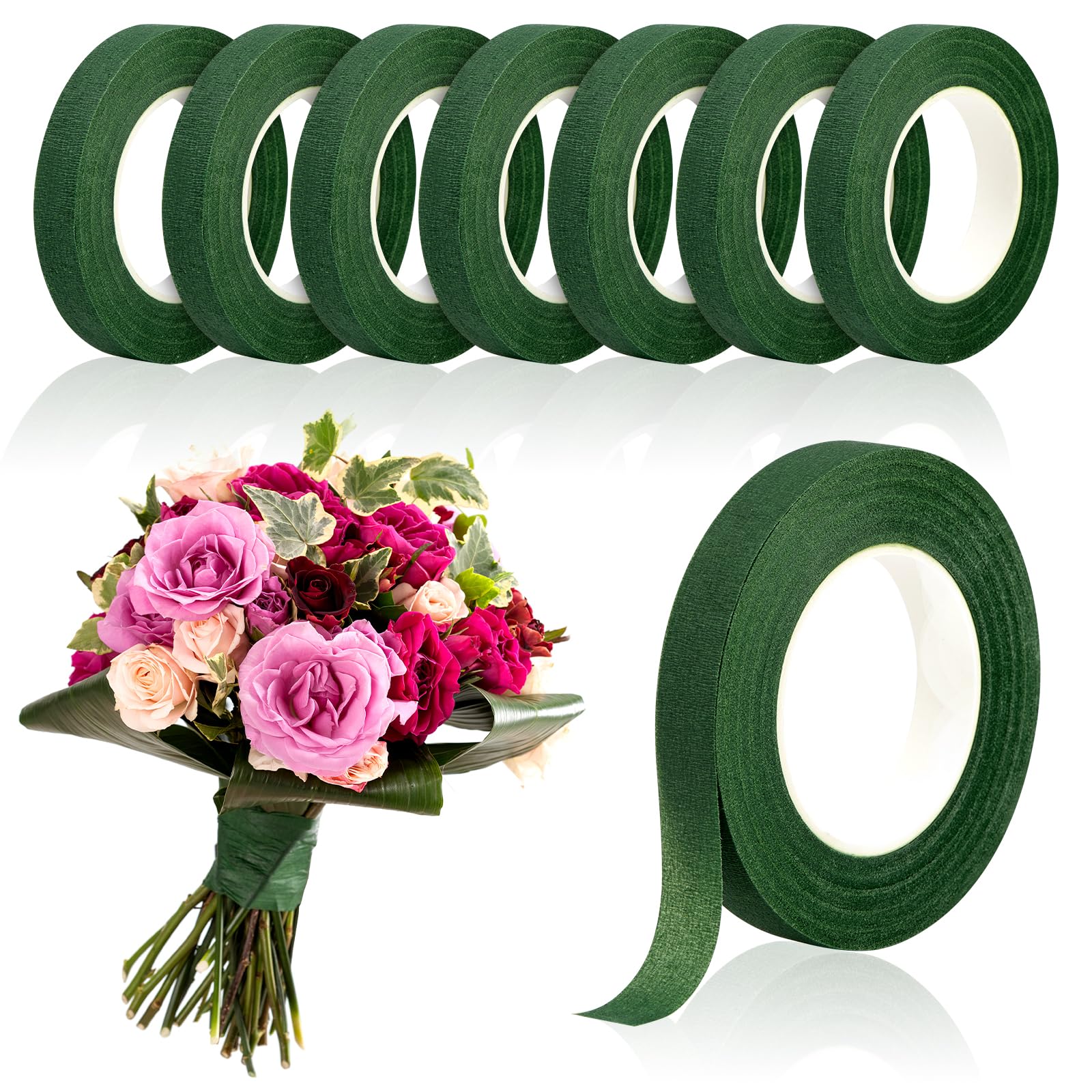 20 ヤードグリーンブーケ花柄テープ自己粘着包装紙テープ花屋 - Florist Flower Supply のレビューと価格