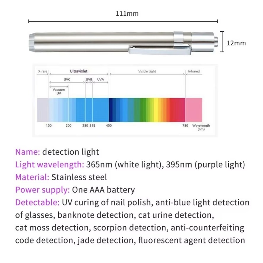ミニ LED UV 検査ランプ 365/395nm ポータブ - Preserved Moss Sheet のレビューと価格