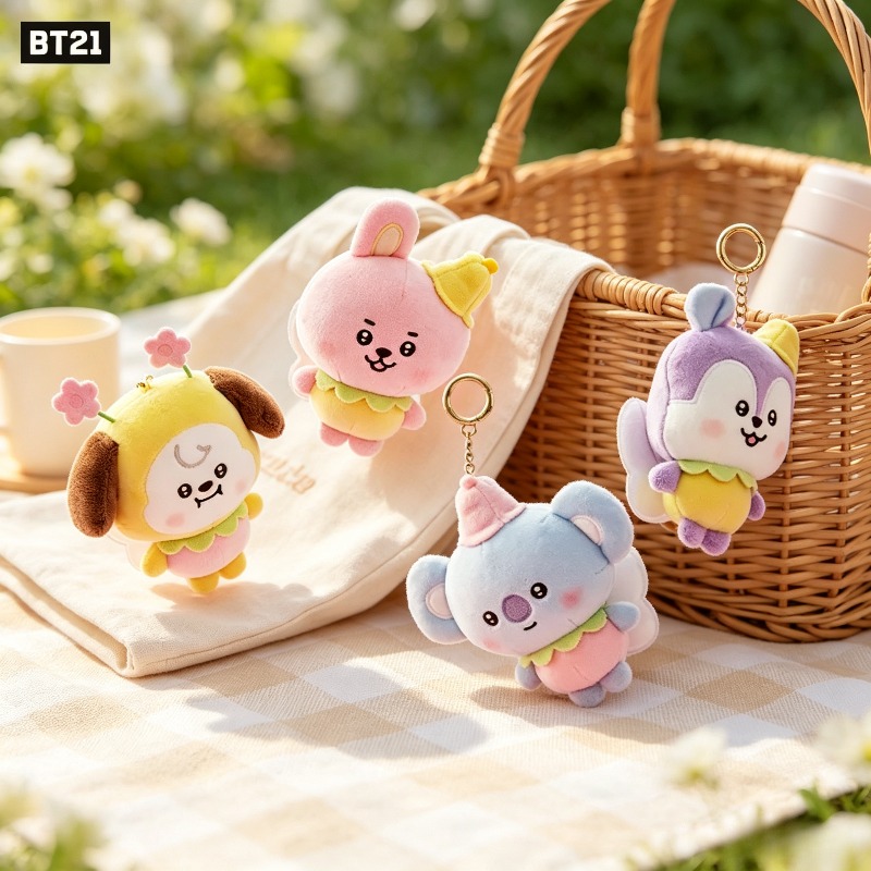 BT21 桜の花シリーズ ぬいぐるみキーホルダー かわいい  - Supply Florist のレビューと価格